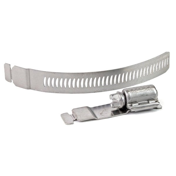 The Brush Man 25 GA Stainless Steel Straps with 25 Adj. Fasteners & 25 Band Splices CLAMP KIT FASTN